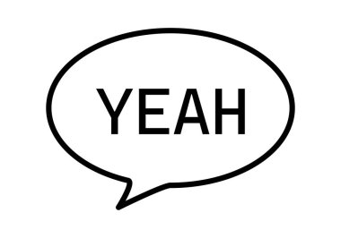 Konuşma baloncuğunun siyah simgesi..