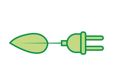 Yapraklı yeşil buji simgesi.