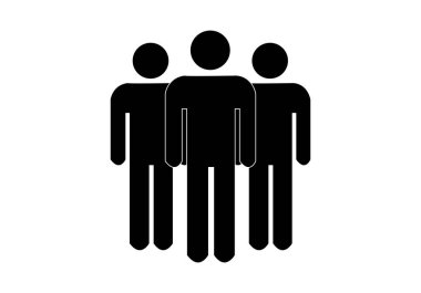 Beyaz arkaplanda siyah simge grubu.