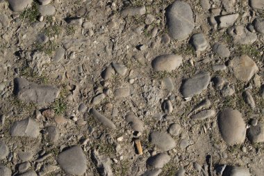 Taşlı kirli yol arkaplanı.