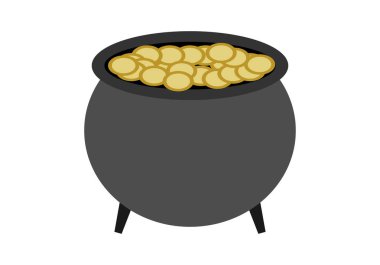 Aziz Patrick Günü altın para kavanozu.