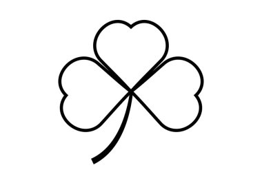 Beyaz arkaplanda Yonca simgesi.