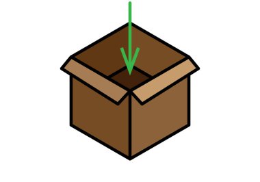 Hareket eden bir kutu simgesinde paketleniyor.