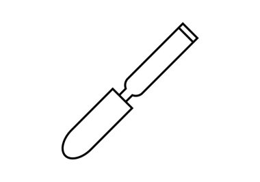 Keski ya da neşter siyah simgesi.