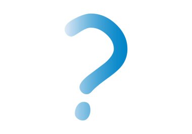 Beyaz arkaplanda soru işareti simgesi.