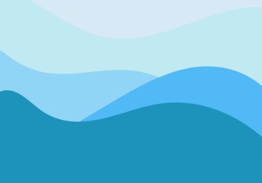 Koyu ve açık dalgalı katmanların mavi arkaplanı.