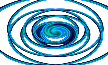 Dalgalar halinde mavi sıvı girdap arkaplanı.