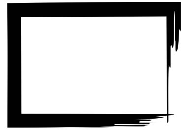 Siyah bir düzen ve beyaz arkaplan ile yapılmış çerçeve.