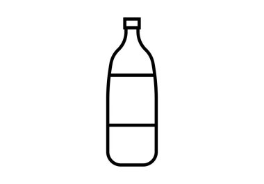 Beyaz arkaplanda plastik şişe nebro simgesi.