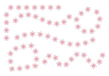 Pembe atom takibi ile yapılmış simge sayfası.