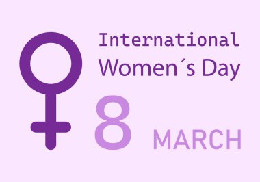 Eflatun uluslararası kadın günü posteri.