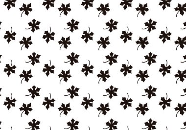 Bir ağacın siyah yapraklarının desen arkaplanı.