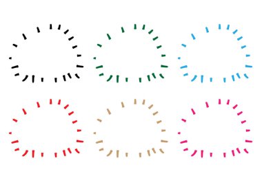 Yaprak çizgisi simgeleri işaretleyici ile yapılmış bir daire içinde.