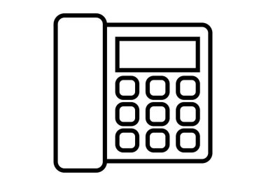 Beyaz arkaplanda siyah sabit hat simgesi.