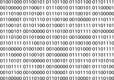 0 ve 1 sayılarının ikili dilleri.