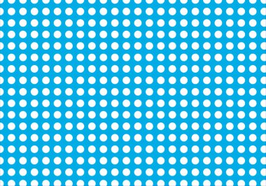 Mavi arkaplanda beyaz daireler.