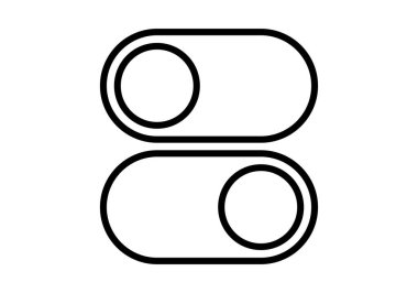 Açılacak ya da kapatılacak kaydırma düğmesinin siyah simgesi.