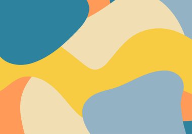 Yeşil, mavi, turuncu ve sarı soyut arkaplan.