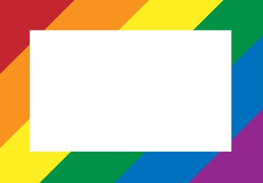 LGBT gurur bayrağı ile çerçeve.