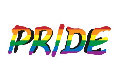 lgbtiq bayrağı ile gurur başlığı.