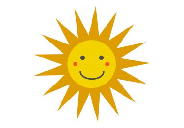 Mutlu yüzlü güneş simgesi.