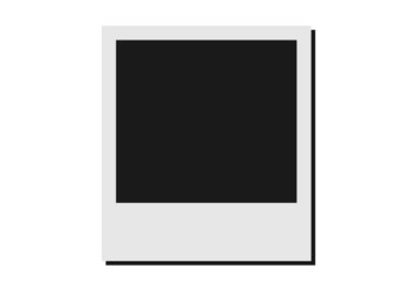 Beyaz arkaplanda gri analog fotoğraf.