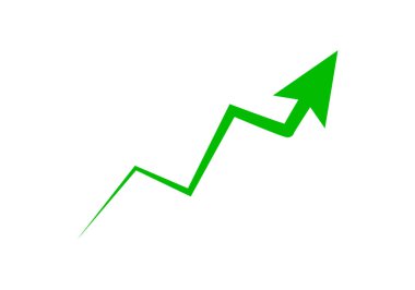 Büyüyen yeşil ok simgesi.