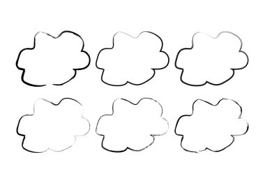 Farklı fırça darbeleriyle oluşan siyah simge tabakası.