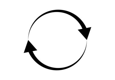 Okları döndüren ya da döndüren siyah simge.