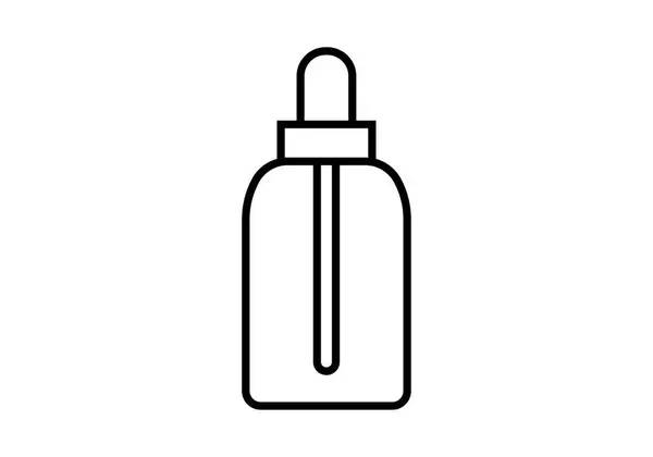 Svart Ikon Flaske Med Dropper – stockvektor