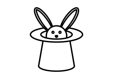 Tavşanlı sihirbaz şapkası simgesi.