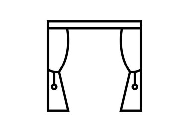 Beyaz arkaplanda siyah simgeyi aç.