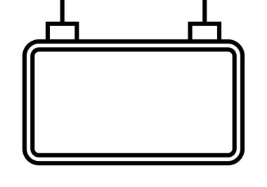 Beyaz arkaplanda siyah boş işaret simgesi.