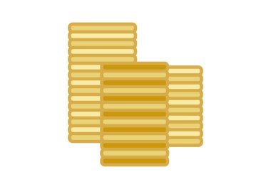 beyaz zemin üzerine altın sikke yığını.