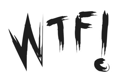 Siyah fırça darbesiyle yazılmış ne ifadesi.