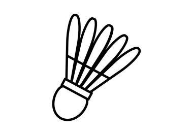Badminton shuttlecock black icon on white background. clipart
