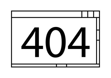 Web sayfasında siyah 404 hata simgesi.