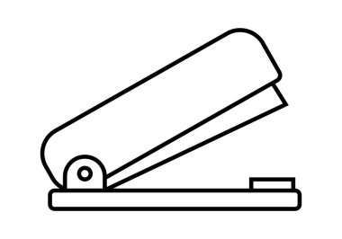 Beyaz arkaplanda zımba simgesi.