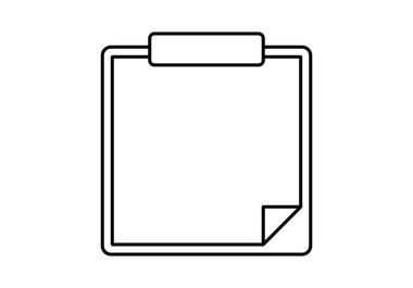 Beyaz arkaplanda siyah portföy simgesi.