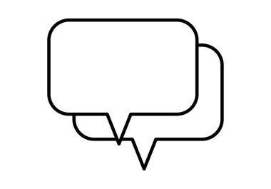 Siyah konuşma ya da yorum balonu ya da konuşma balonu simgesi.