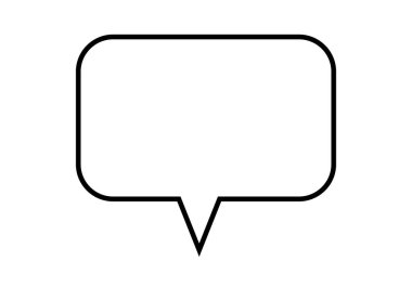 Siyah konuşma ya da yorum balonu ya da konuşma balonu simgesi.