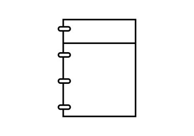Beyaz arkaplanda halka klasörü siyah simgesi.