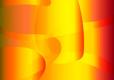 Soyut kıvrımlı şekilli sarı, turuncu ve kırmızı sıcak arkaplan.