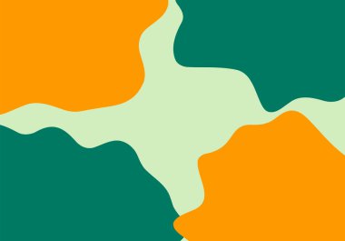 Kıvrımlı ve dalgalı turuncu ve yeşil noktaların arka planı.