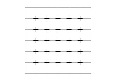 Black stroke grid background with marked vertices. clipart