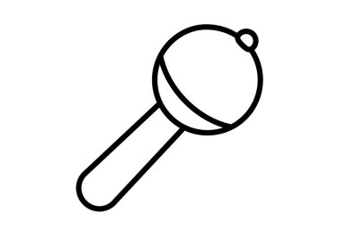 Beyaz arkaplanda siyah simgeyi tıkırdat.