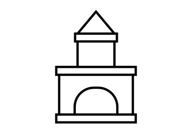 Bir oyundan parçalar inşa etmenin siyah simgesi.