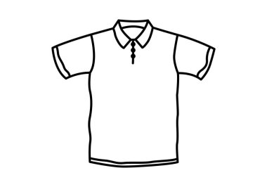 Black icon of a short sleeve polo shirt.