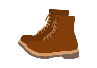 Çift kahverengi hiking bot.