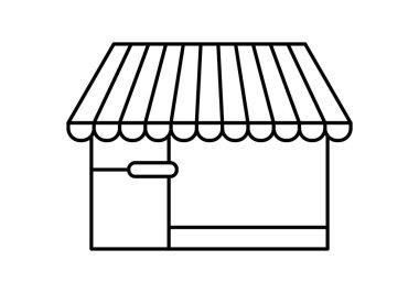 Bir mağazanın ya da işletmenin siyah simgesi.